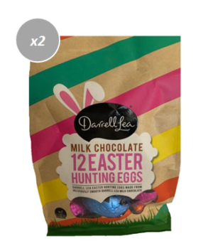 916567 2 x 204g BAGS OF DARRELL LEA MILK CHOCOLATE 12 LARGE EASTER HUNTING EGGS