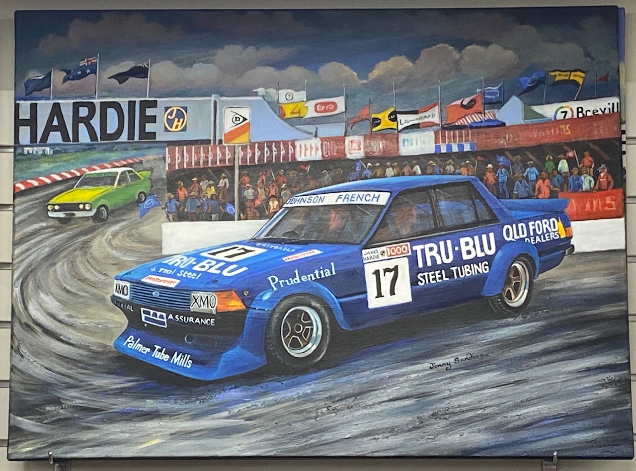 1981 Bathurst Winner Tru-Blu Car One Off Painting By Jenny Sanders