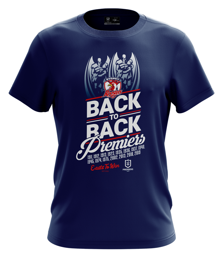 Sydney Roosters 2019 Classic Sports Premiers T-Shirt