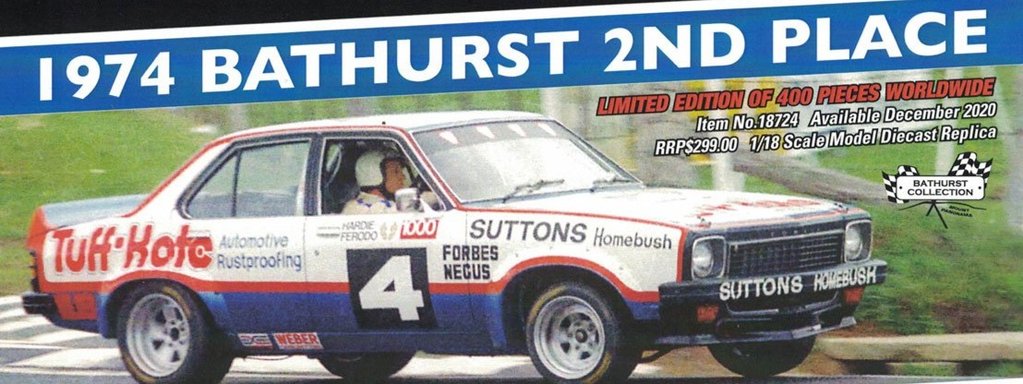 PRE ORDER - Holden L34 Torana 1974 Bathurst 2nd Place 1:18 Scale Model Car (FULL PRICE - $299.00*)