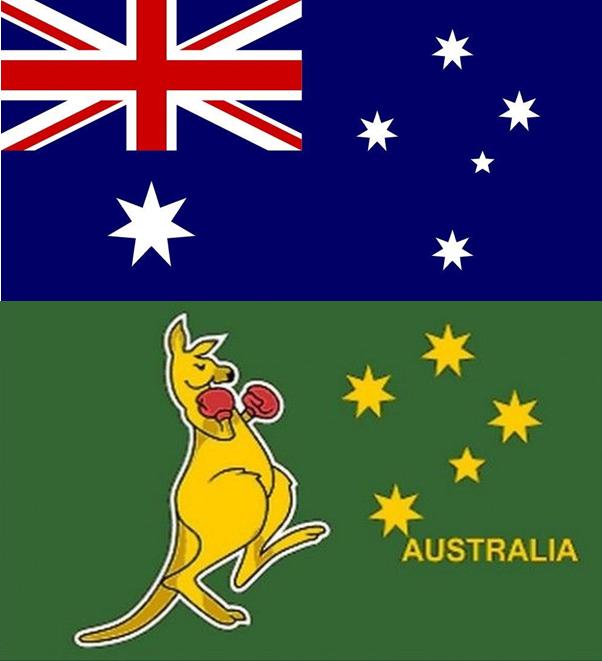 Australian & Boxing Kangaroo Flags