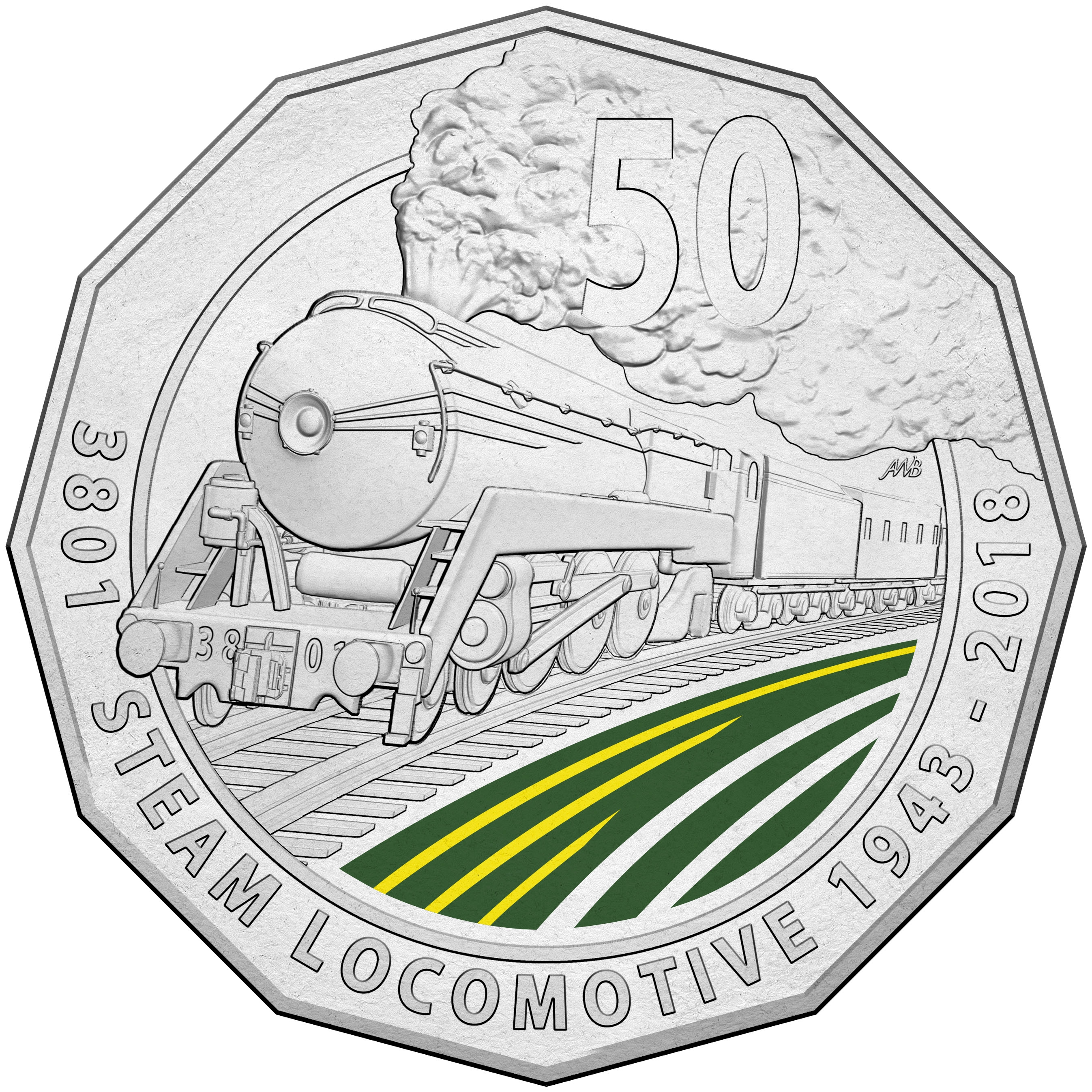 2018 3801 50c Coin