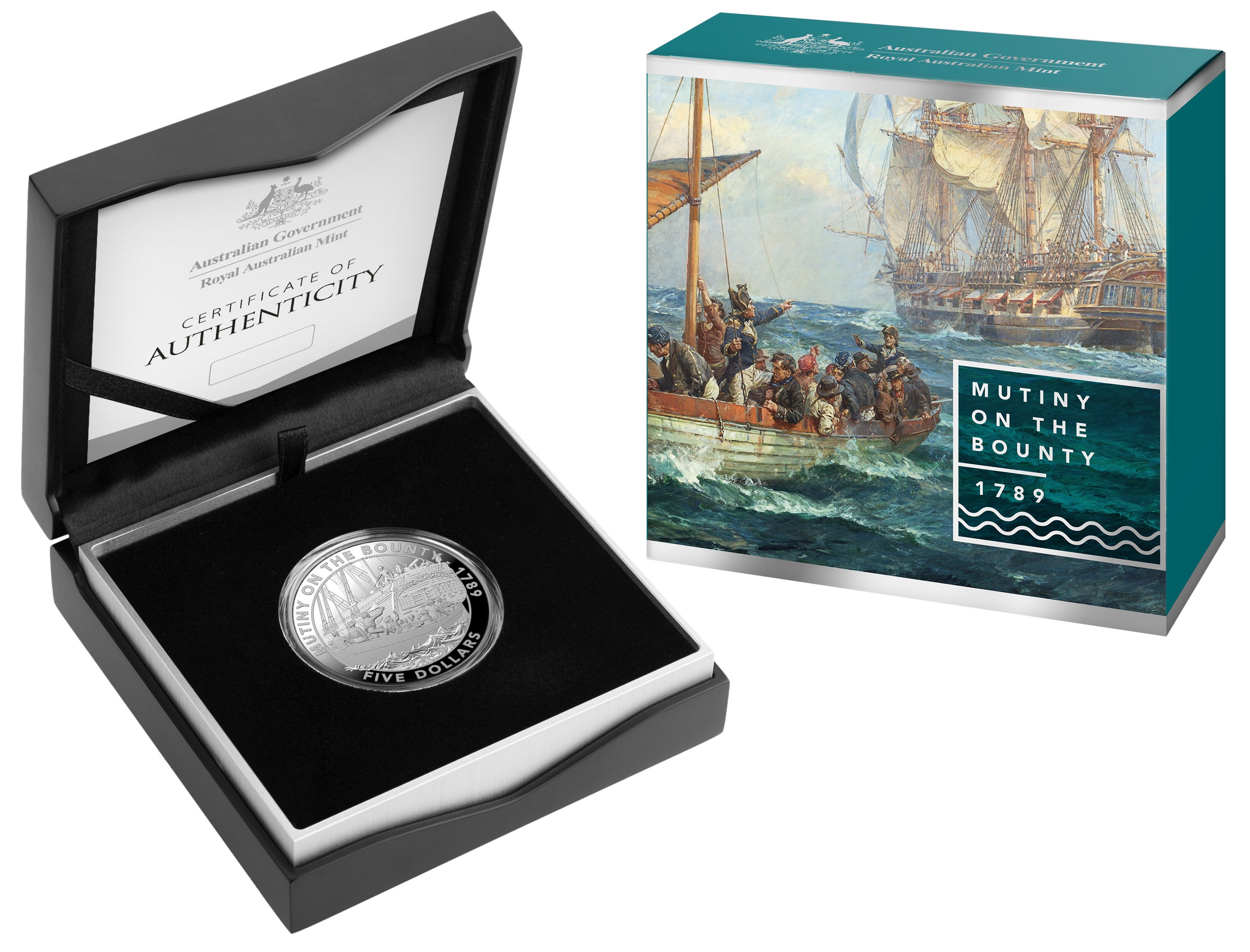 2019 $5 1oz Mutiny On The Bounty Silver Proof Coin 