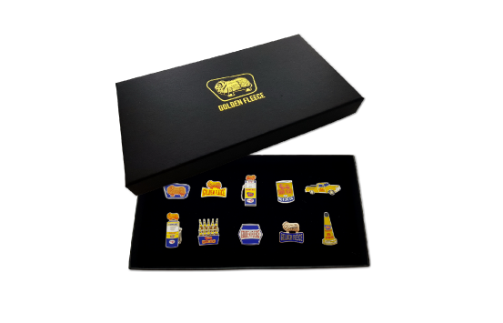 Golden Fleece Australian Petroleum Merino 10 Pin Collection Set In Presentation Box