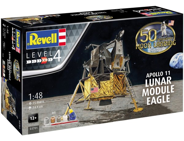 Apollo 11 Lunar Module Eagle Plastic Model Kit 1:48 Scale 50th Anniversary Of The Moon Landing 
