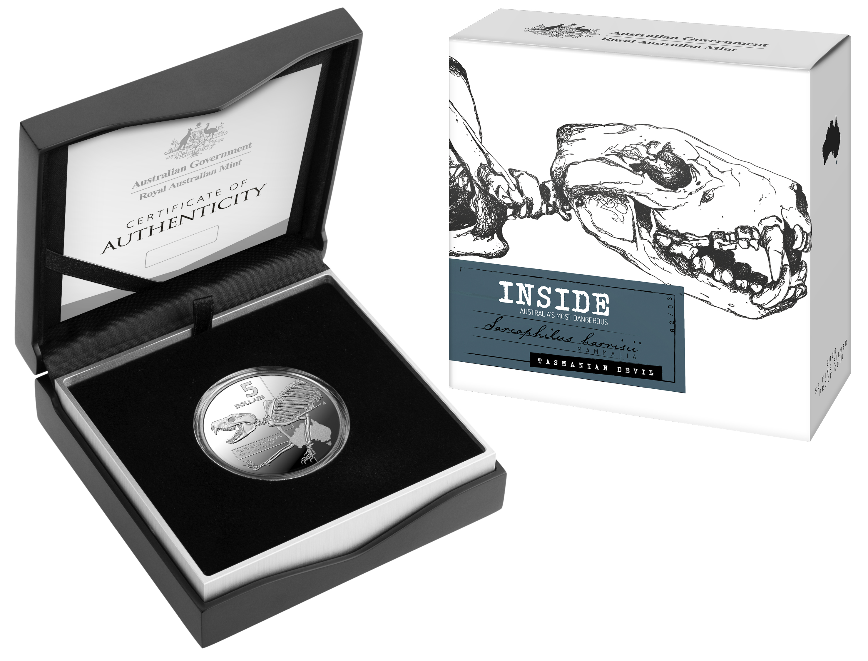 2020 $5 Tasmanian Devil - Inside Australia's Most Dangerous 1oz Silver Proof Coin