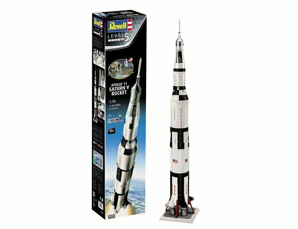 Apollo 11 Saturn V Rocket Plastic Model Kit 1:96 Scale 50th Anniversary Of The Moon Landing 