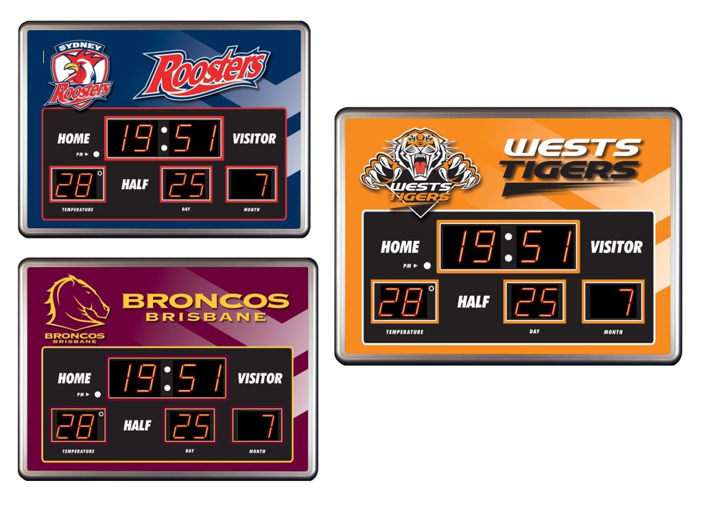 NRL Team Digital Scoreboard Clock