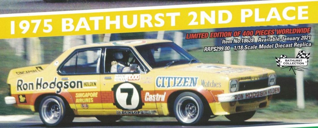 PRE ORDER - Holden L34 Torana 1975 Bathurst 2nd Place 1:18 Scale Model Car (FULL PRICE - $299.00*)