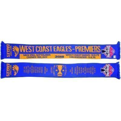2018 West Coast Eagles Premiers Football Scarf