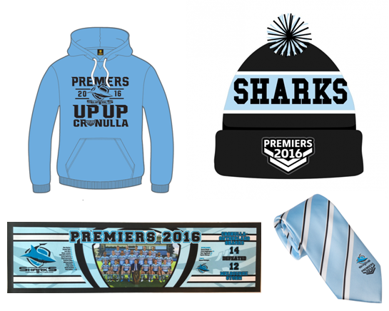 Sharks NRL Premiers Merchandise