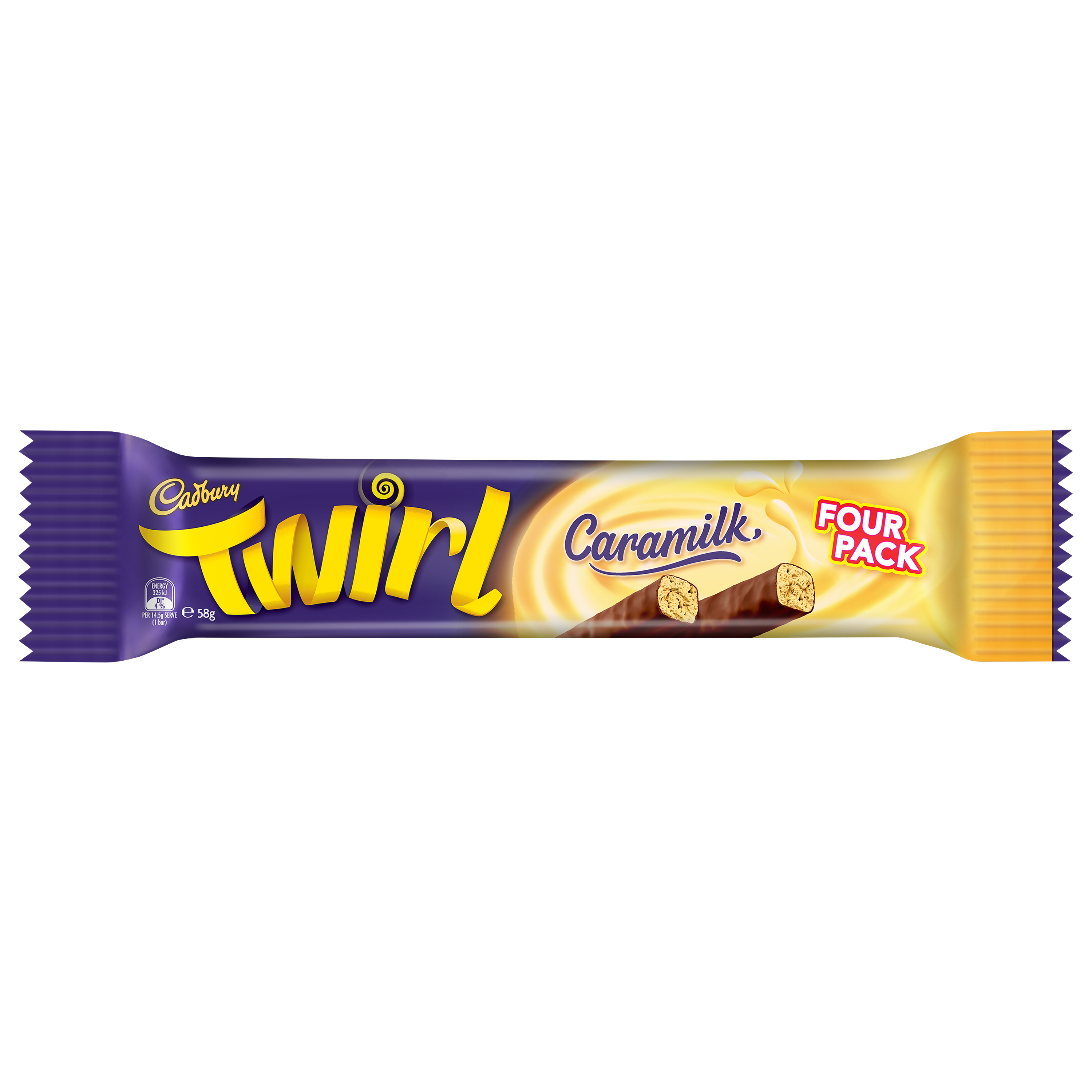 Box of 42 58g King Size Bars of Cadbury Caramilk Twirls Limitied Edition