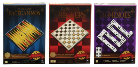 Classic Games - Backgammon Checkers and Dominoes