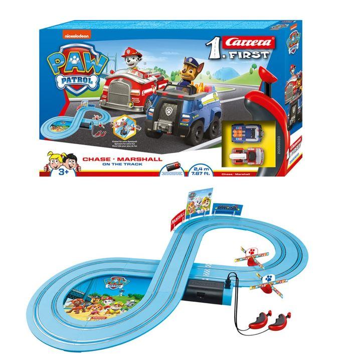 Paw Patrol Chase & Marshall On The Track Carrera First Slot Car Set With 2.9m Track