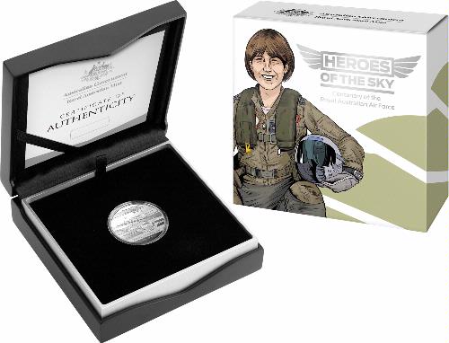2021 Wing Commander Robyn Williams Heroes of the Sky $1 'C' Mintmark Fine Silver Proof Coin Centenary of the Royal Australian Air Force RAAF Royal Australian Mint RAM
***LIMIT 2 PER CUSTOMER***