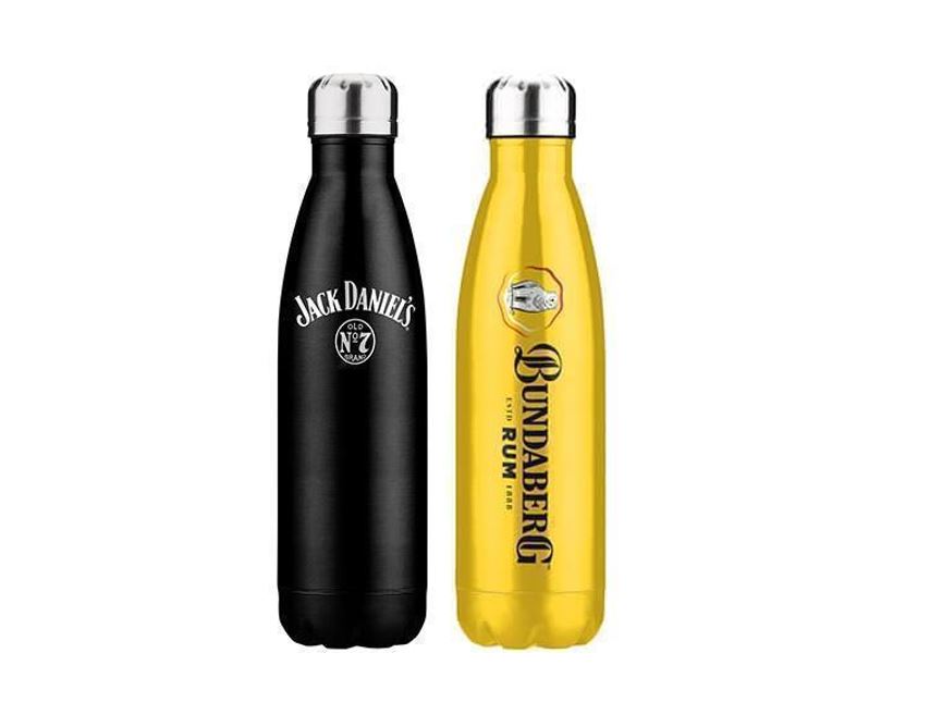 Jack Daniel's & Bundaberg Stainless Steel 500ml Drink Water Bottle