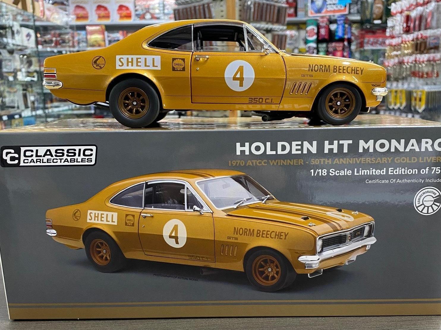 Holden HT Monaro 1970 ATCC Winner 50th Anniversary Gold Livery 1:18 Scale Model Car 