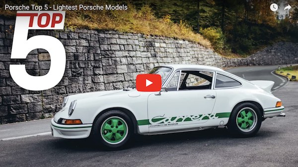 PORSHE TOP 5 LIGHTEST MODELS