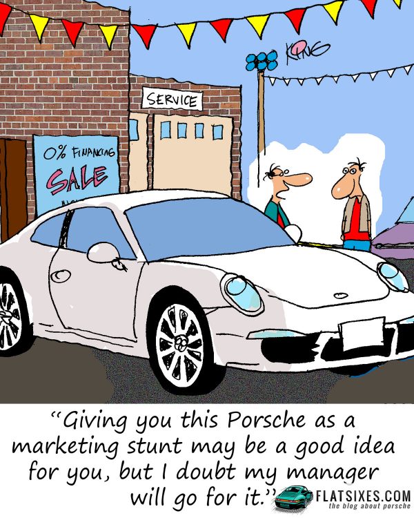 Porsche printed cartoon
