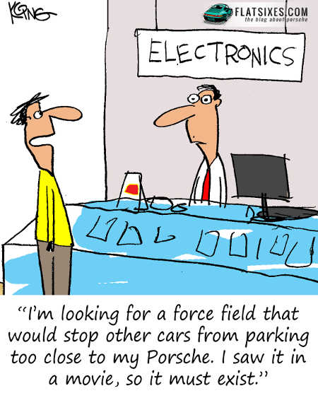 Porsche cartoon force field