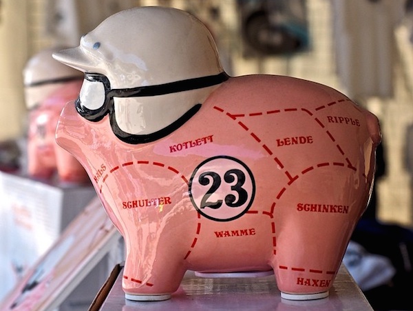 Porsche pink piggy bank