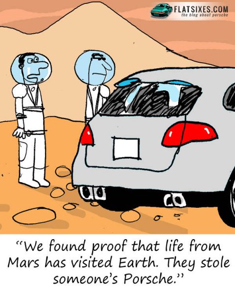 Porsche printed cartoon