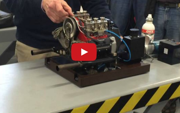 1-3rd scale operational porsche motor