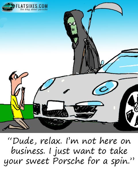 Porsche cartoon force field