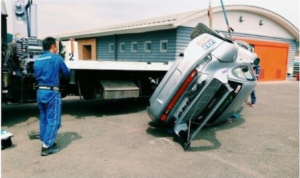Raugh-Welt Porsche Falls From Crane