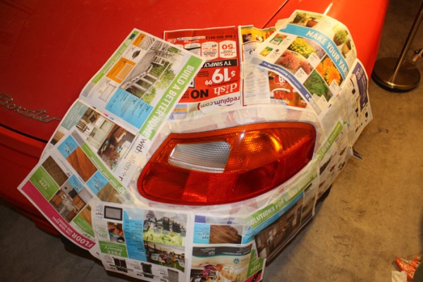 Boxster taillight taped off