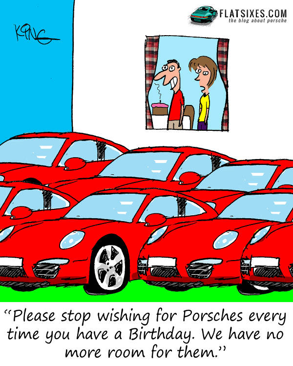 Porsche printed cartoon