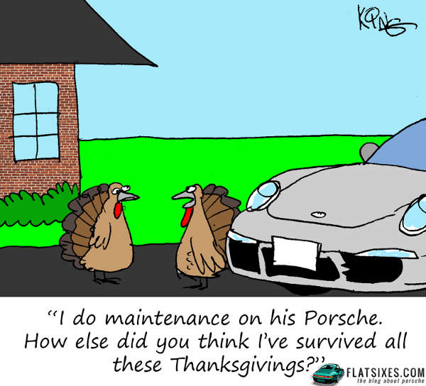 Porsche Cartoon Fall