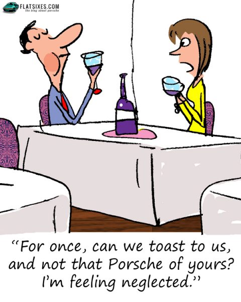 Porsche printed cartoon