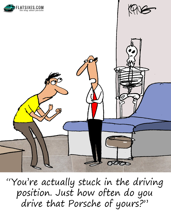 Porsche printed cartoon