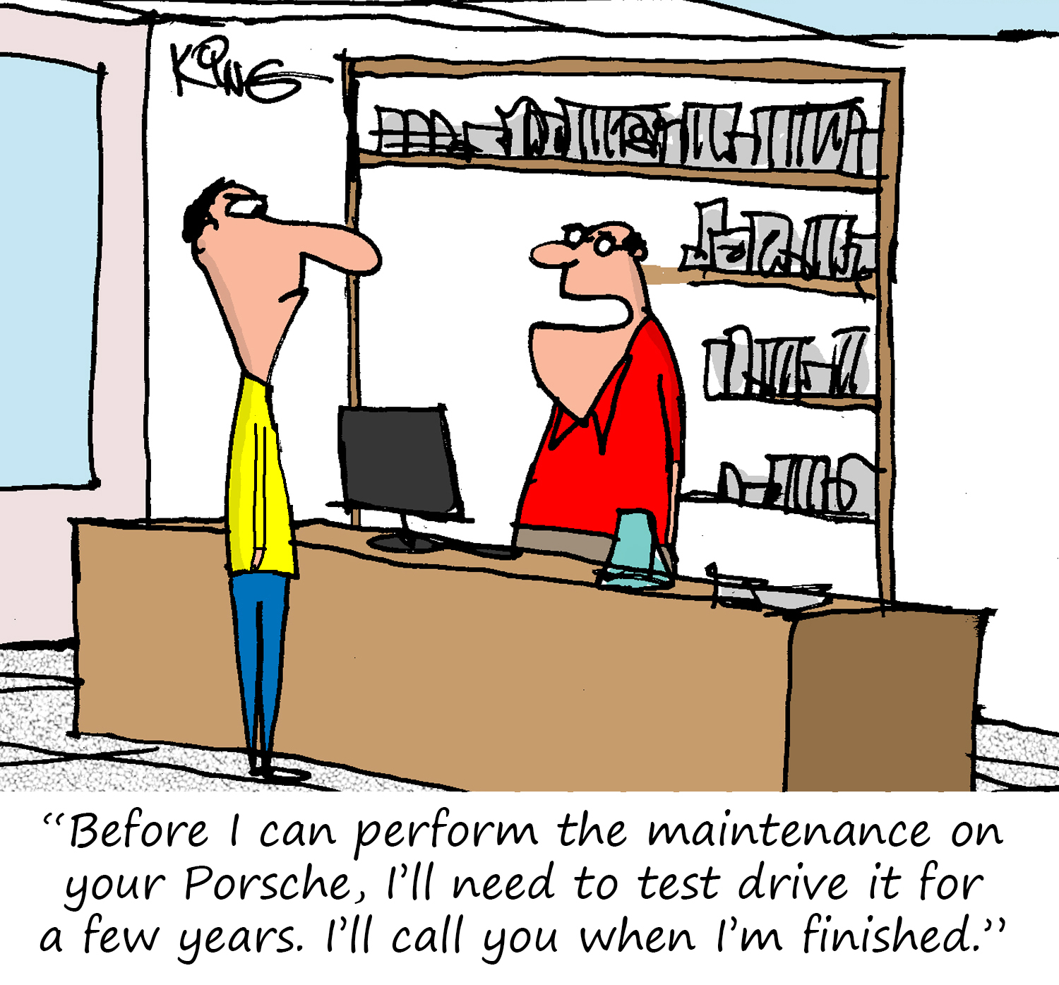 Porsche Cartoon