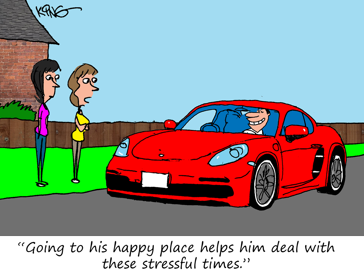 Porsche Cartoon