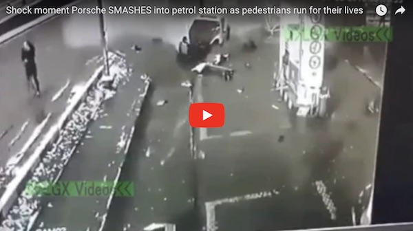 PANAMERA GAS STATION CRASH