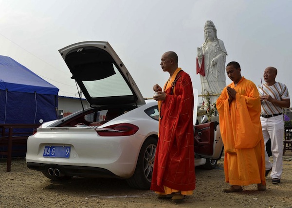Monk Blessing A Porsche