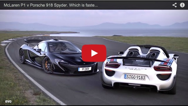 Porsche 918 vs Mclaren p1