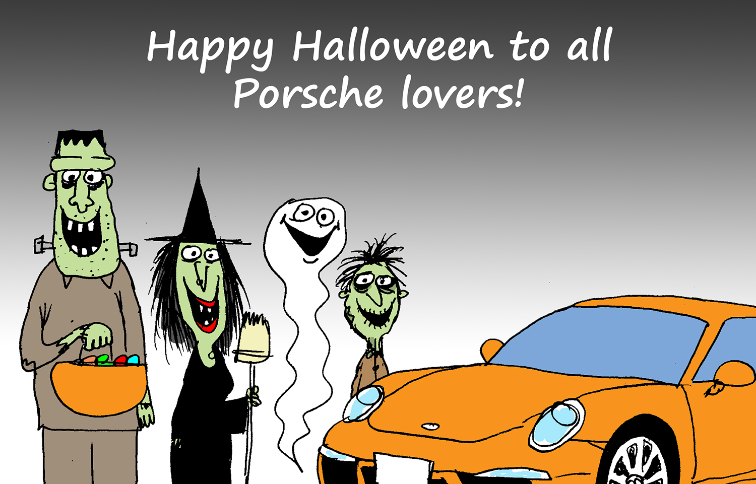 "Happy Halloween to all Porsche lovers!"