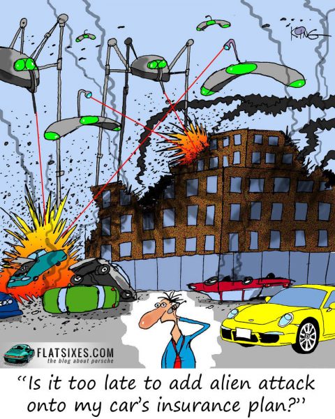 Porsche printed cartoon