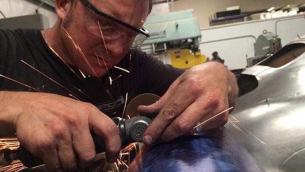 Rod Emory working on metal