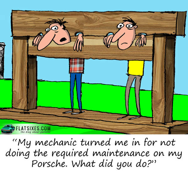 Porsche Cartoon deferred maintenanc