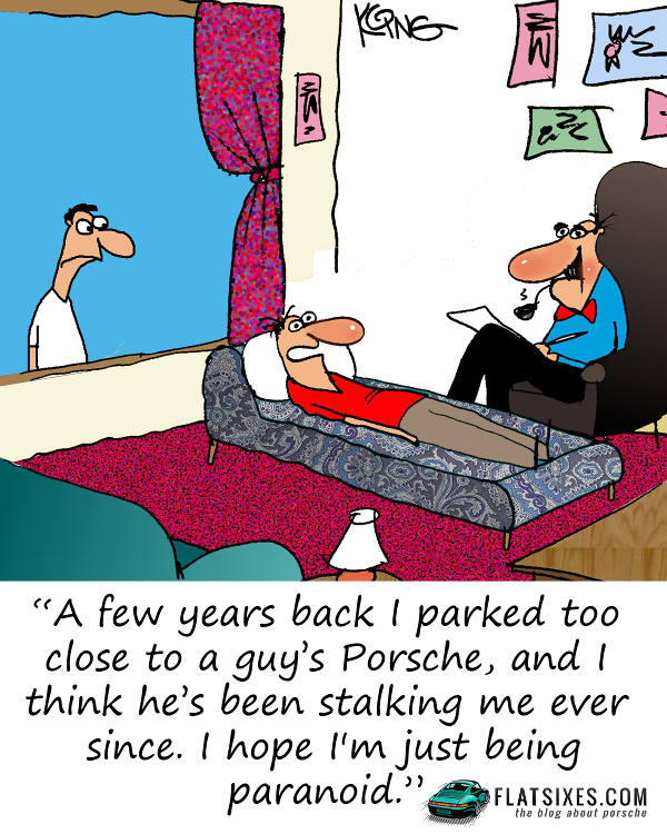 Porsche printed cartoon