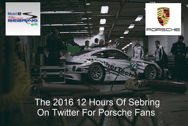 twiter guide to Sebring 12 hours