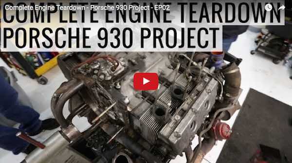 porsche 930 engine tear down