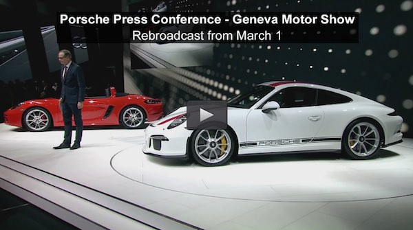Porsche 911 R geneva press conference
