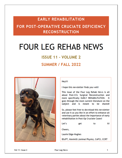 The Latest Four Leg Newsletter