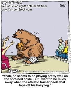 Hairy Legs Taping Cartoon