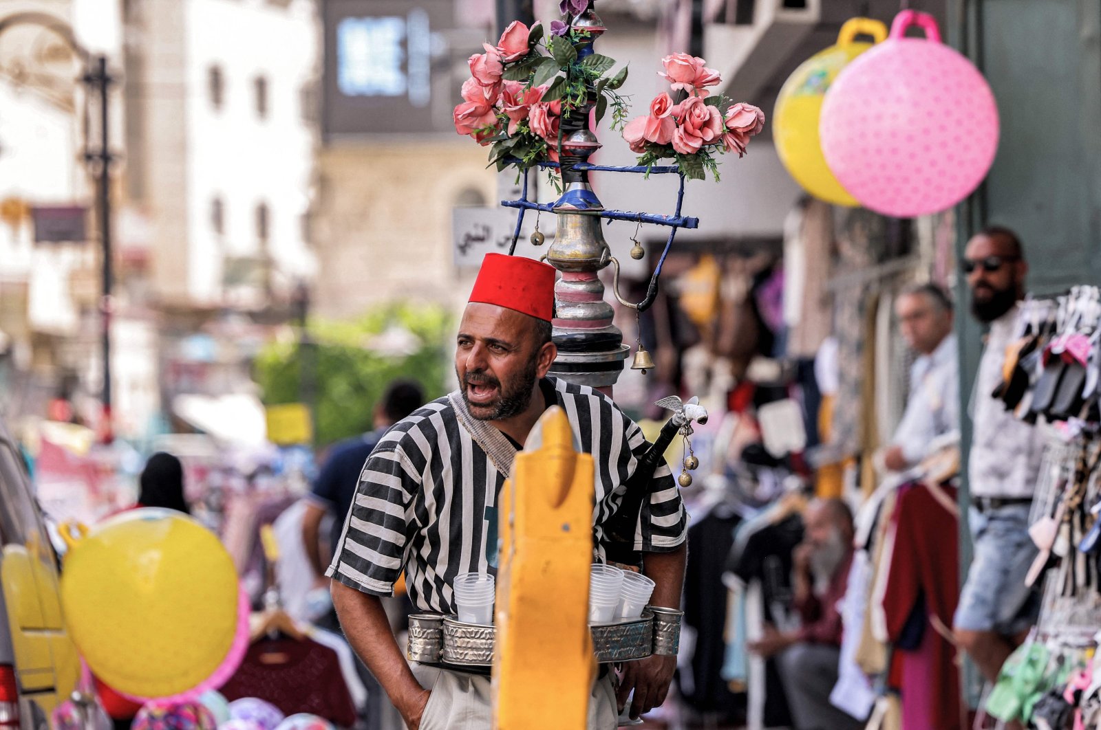 Palestinian fresh juice street vendor, Bethlehem